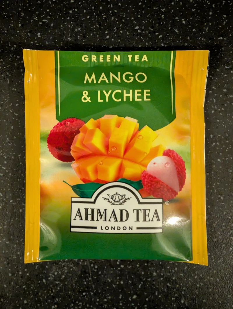 Ahmad Tea Mango & Lychee Green Tea - Tea bag packaging